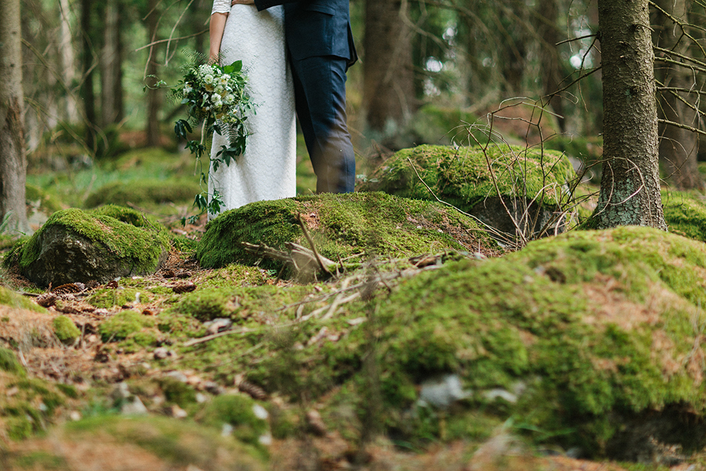 woodland wedding photography sweden